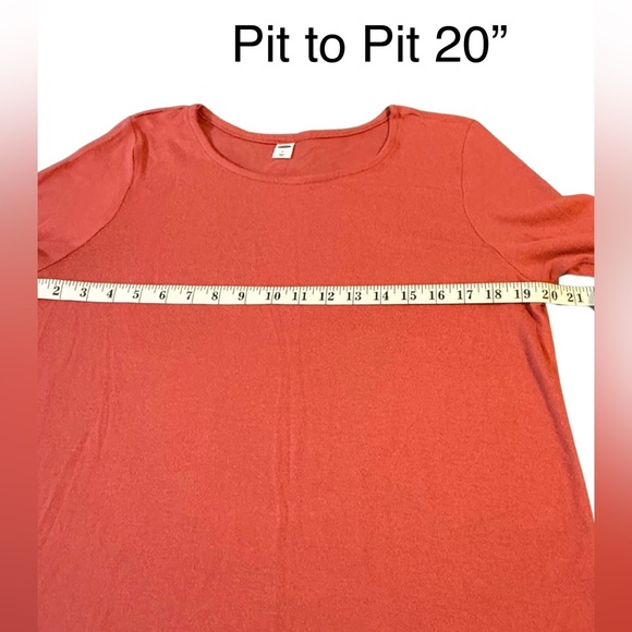 Women’s Old Navy Long Sleeves Crew Neck Sweater Bright Orange Shade NWOT - Picture 9 of 16